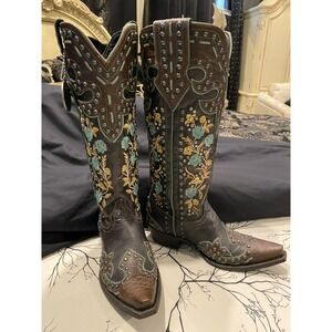 New OLD GRINGO 7.5 WOMEN'S ROUND UP ROSIE WESTERN‎ BOOTS - SNIP TOE